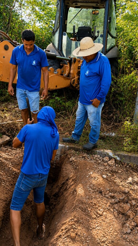 Ligação de água antecipada preserva ruas e beneficia a população 3 Foto 5